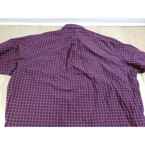 Men's Ralph Lauren Blake Red Plaid Button Down Shirt Large Long Sleeve Cotton - Picture 8 of 8